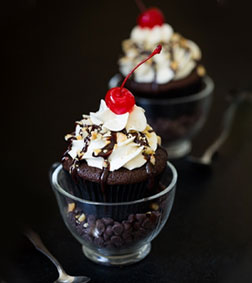 Cherry Chocolatey Cupcake
